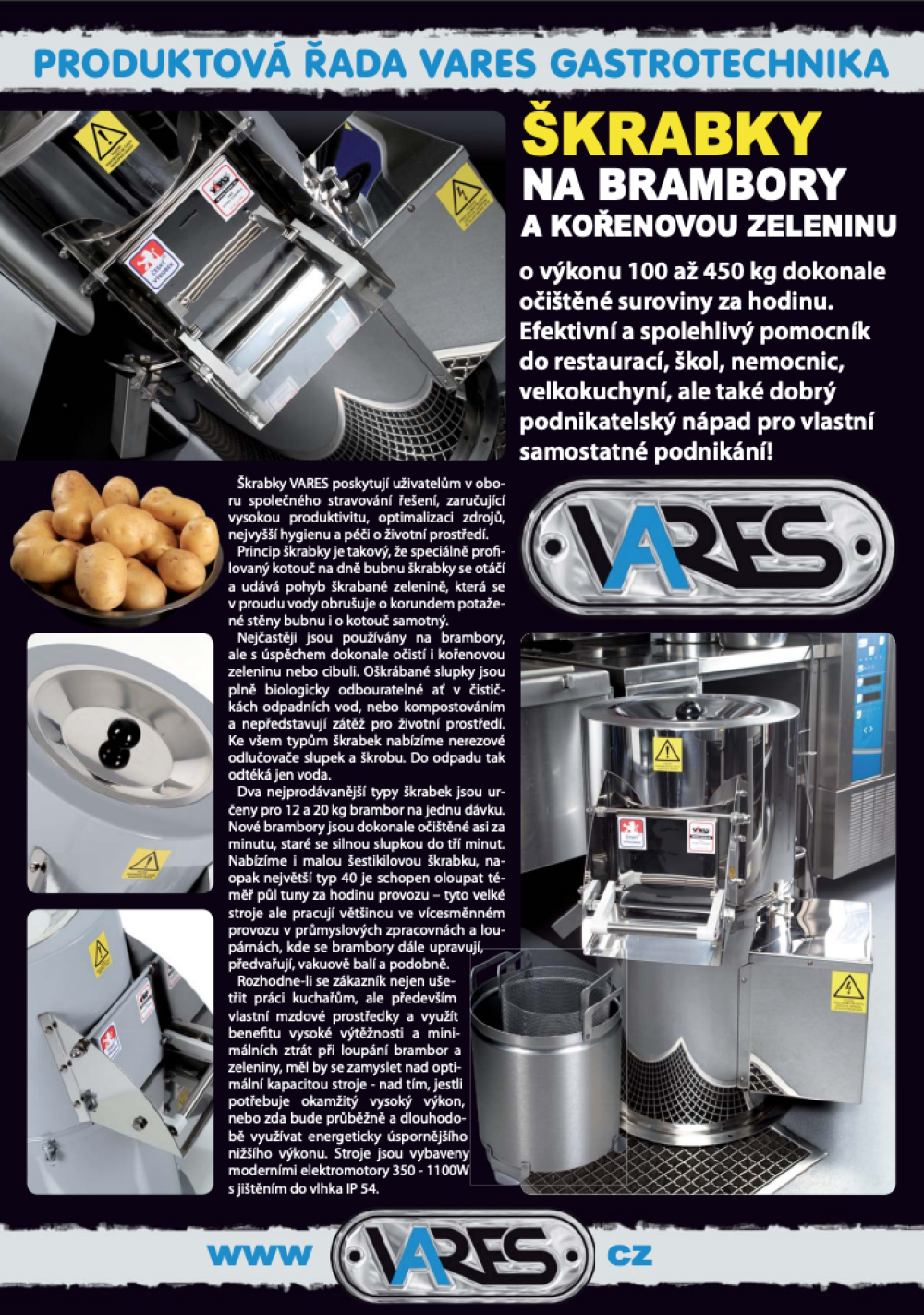 Škrabka na zemiaky Vares ŠKBZ 6kg NER